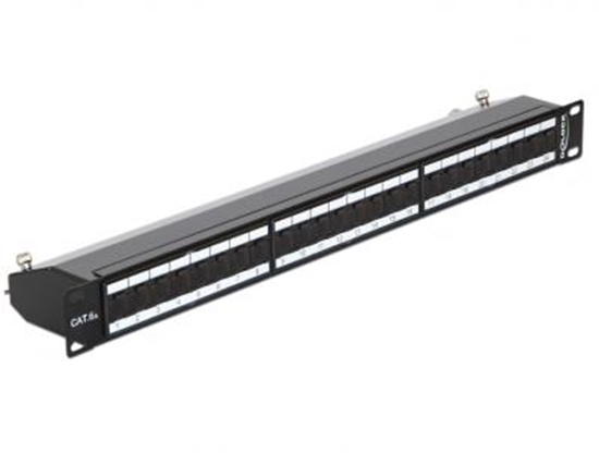 Picture of Delock 19 Patch Panel 24 Port Cat.6A black