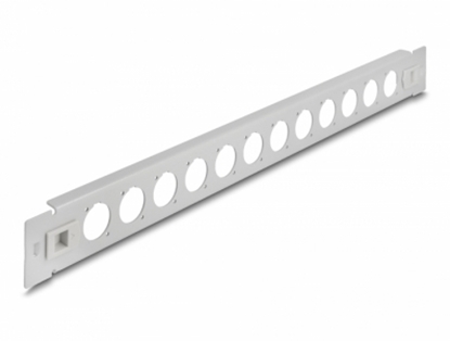 Attēls no Delock 19″ D-Type Patch Panel 12 port tool free grey