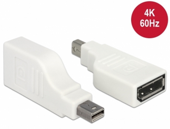 Picture of Delock Adapter mini Displayport 1.2 male > Displayport female 4K 90° turned white