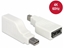 Attēls no Delock Adapter mini Displayport 1.2 male > Displayport female 4K 90° turned white