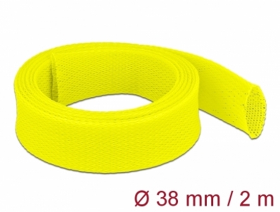Изображение Delock Braided Sleeve stretchable 2 m x 38 mm yellow