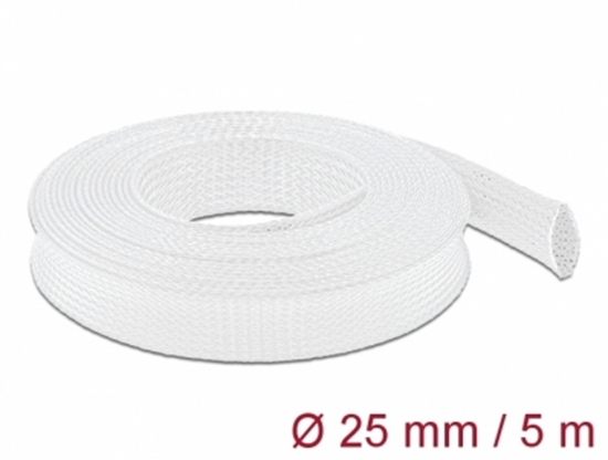 Picture of Delock Braided Sleeving stretchable 5 m x 25 mm white