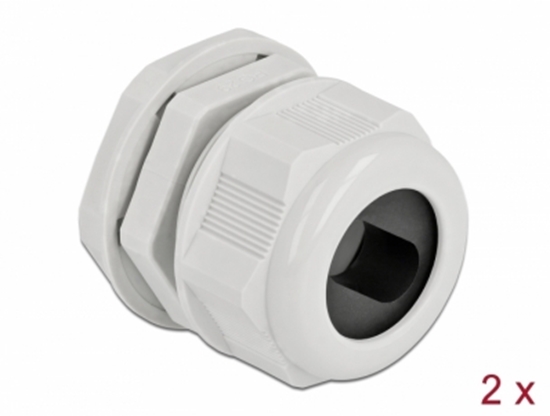 Picture of Delock Cable Gland PG29 for flat cable grey 2 pieces