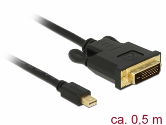 Picture of Delock Cable mini Displayport 1.1 male > DVI 24+1 male 0,5 m