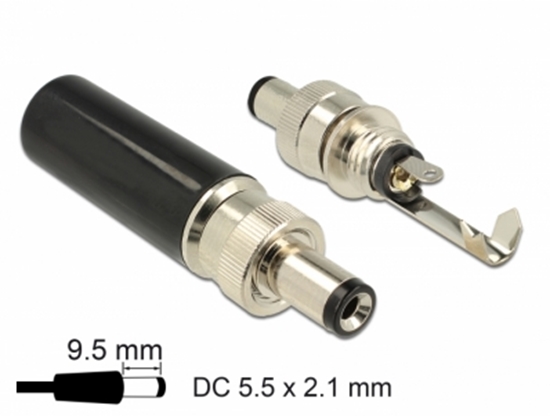 Изображение Delock Connector DC 5.5 x 2.1 mm with 9.5 mm length male