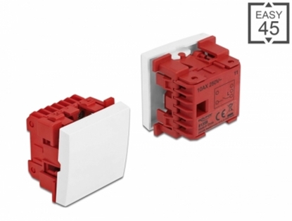 Изображение Delock Easy 45 1-gang Switch 1-pole 1-way 45 x 45 mm, white