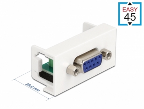 Picture of Delock Easy 45 Modul D-Sub 9 Pin Buchse zu 6 Pin Terminalblock 22,5 x 45 mm