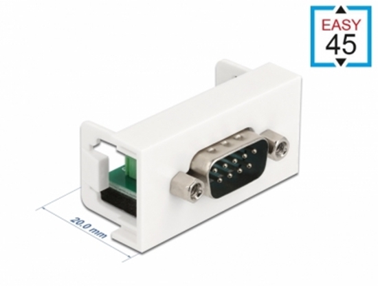 Picture of Delock Easy 45 Module D-Sub 9 pin male to 6 pin Terminal Block 22.5 x 45 mm