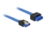 Attēls no Delock Extension cable SATA 6 Gb/s receptacle straight > SATA plug straight 20 cm blue latchtype