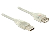 Picture of Delock Extension cable USB 2.0 Type-A male > USB 2.0 Type-A female 5 m transparent