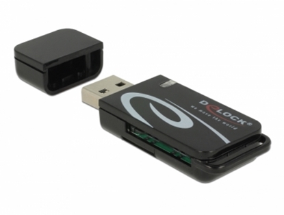 Attēls no Delock Mini USB 2.0 Card Reader with SD and Micro SD Slot