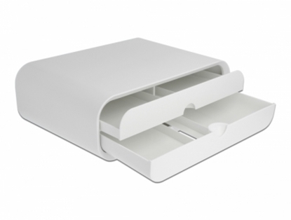Attēls no Delock Monitor Stand with two Drawers white