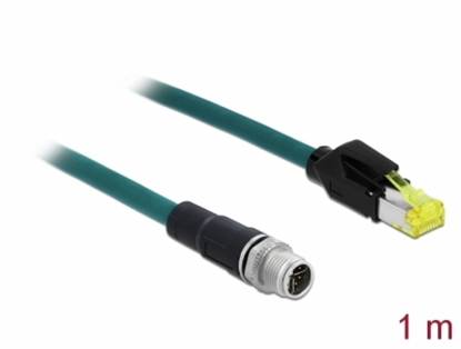 Attēls no Delock Network cable M12 8 pin X-coded to RJ45 Hirose plug TPU 1 m