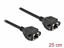 Изображение Delock Network Extension Cable S/FTP RJ45 jack to RJ45 jack Cat.6A 25 cm black