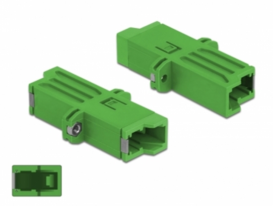 Изображение Delock Optic Fiber Coupler E2000 Simplex female to Simplex female Single-mode green