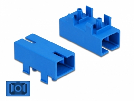 Picture of Delock Optic Fiber Coupler for PCB SC Simplex female to SC Simplex female Single-mode blue