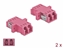 Picture of Delock Optical Fiber Coupler LC Duplex female to LC Duplex female Multi-mode 2 pieces violet