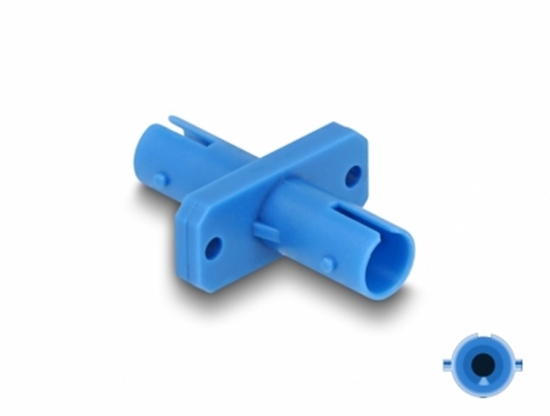 Picture of Delock Optical Fiber Coupler ST Simplex female to ST Simplex female blue