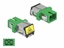 Attēls no Delock Optical Fiber Coupler with laser protection flip SC Simplex female to SC Simplex female Single-mode green