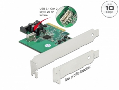 Picture of Delock PCI Express Card to 1 x internal USB 3.2 Gen 2 key B 20 pin female