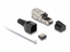 Picture of Delock RJ45 plug to LSA with strain relief and dust cover Cat.6A toolfree
