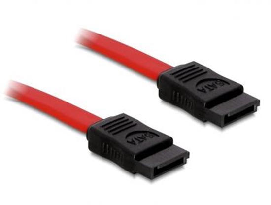 Picture of Delock SATA cable 50cm straightstraight red