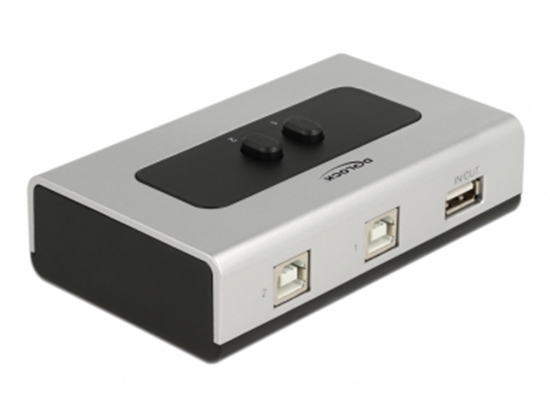 Изображение Delock Switch USB 2.0 with 2 x Type-B female to 1 x Type-A female manual bidirectional