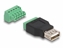 Attēls no Delock USB 2.0 Type-A female to Terminal Block Adapter 2-part