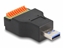 Picture of Delock USB 3.2 Gen 1 Type-A male to Terminal Block Adapter with push button