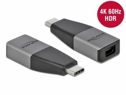 Изображение Delock USB Type-C™ Adapter to mini DisplayPort (DP Alt Mode) 4K 60 Hz – compact design