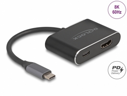 Picture of Delock USB Type-C™ Adapter zu HDMI (DP Alt Mode) 8K mit HDR und Power Delivery 100 W