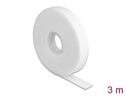 Attēls no Delock Velcro tape on roll L 3 m x W 13 mm white