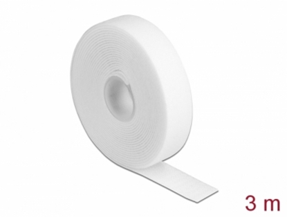 Изображение Delock Velcro tape on roll L 3 m x W 20 mm white