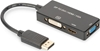 Picture of DIGITUS DisplayPort 3in1 Adapt/ Converter - DP-HDMI+DVI+VGA 20cm