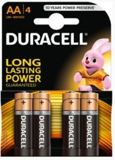 Picture of Duracell AA MN1500 Alkaline LR6 1.5V Batteries 4pcs