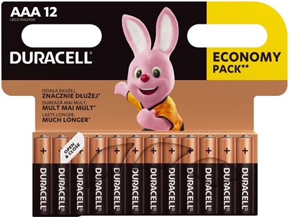 Attēls no Duracell AAA MN2400 Alkaline LR03 1.5V Batteries 12pcs