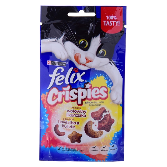 Picture of FELIX Crispies Beef, Chicken - dry cat food - 45 g