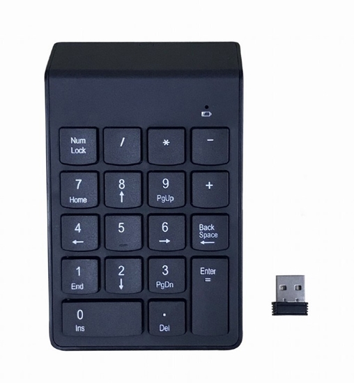 Picture of Gembird KPD-W-02 numeric keypad Notebook/PC Bluetooth Black