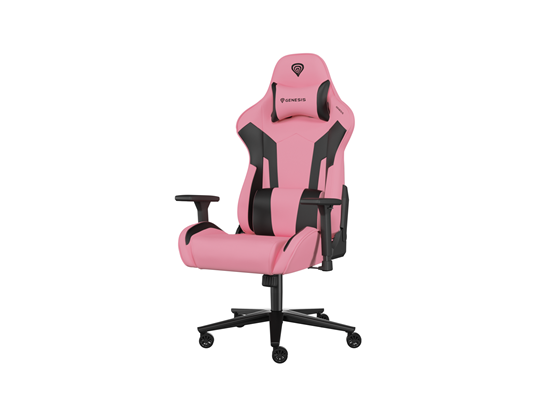 Picture of Genesis Gaming Chair Nitro 720 mm | Backrest upholstery material: Eco leather, Seat upholstery material: Eco leather, Base material: Metal, Castors material: Nylon with CareGlide coating | Black/Pink