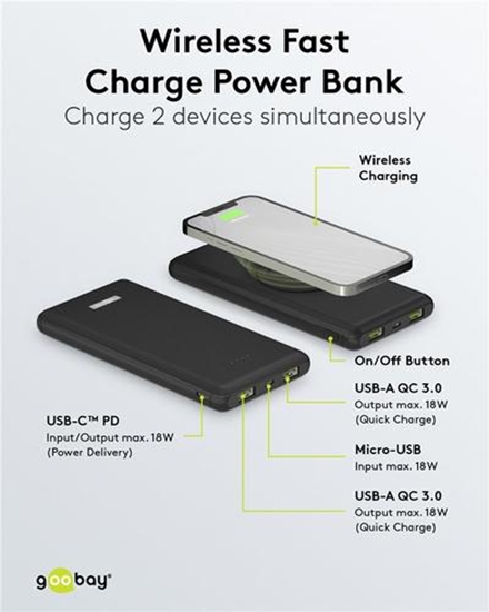 Изображение Powerbank Goobay 53933 10000mAh Czarny