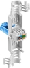 Picture of Goobay 59227 Tool-free RJ45 network connector CAT 6A UTP unshielded | for 3 different cable OD: up to 5.2mm/ 6.4mm/ 7.5mm   UTP unshielded with strain relief with cable reducer that can be used for three different cable diameters: up to 5.2 mm/6.4 mm/7.5 