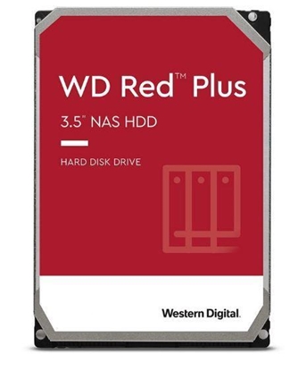 Изображение HDD|WESTERN DIGITAL|Red Plus|4TB|SATA|256 MB|5400 rpm|3,5"|WD40EFPX