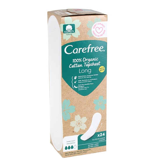 Изображение Hig.ieliktnīši Carefree Long Organic 24gab.