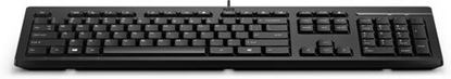 Attēls no HP 125 USB Wired Keyboard, Sanitizable - Black - US ENG (BULK of 12 pcs)