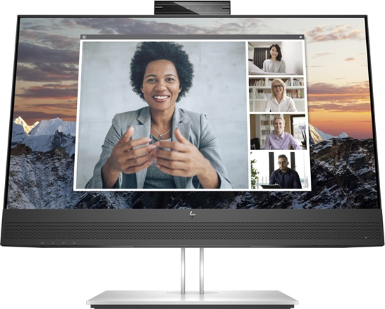 Picture of HP E24m G4 FHD Conferencing Monitor - 23.8" 1920x1080 FHD 300-nit 75Hz AG, IPS, USB-C(65W)/HDMI/DisplayPort Daisy-Chain, 4x USB-A, speakers, 5MP webcam, RJ-45 LAN, height adjustable/tilt/swivel/pivot, 3 years