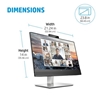 Picture of HP E24m G4 FHD Conferencing Monitor - 23.8" 1920x1080 FHD 300-nit 75Hz AG, IPS, USB-C(65W)/HDMI/DisplayPort Daisy-Chain, 4x USB-A, speakers, 5MP webcam, RJ-45 LAN, height adjustable/tilt/swivel/pivot, 3 years