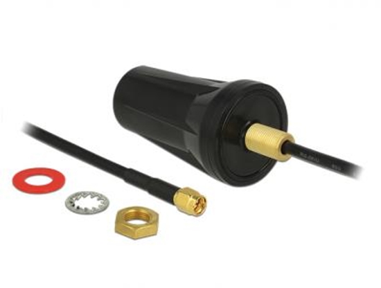Picture of ISM 433 MHz Antenna SMA plug 2 dBi omnidirectional black roof mount outdoor