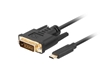 Picture of Adapter USB Lanberg Lanberg CA-CMDV-10CU-0005-BK adapter kablowy 0,5 m USB Type-C DVI-D