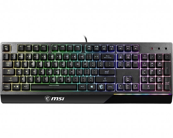 Picture of MSI VIGOR GK30 RGB MEMchanical Gaming Keyboard ' UK Layout, MECH. Membrane switches, 6-Zone RGB Lighting, RGB Mystic Light, water repellent keyboard design'