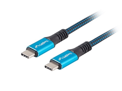 Изображение Lanberg CA-CMCM-45CU-0005-BK USB cable USB4 Gen 2x2 0.5 m USB C Black, Blue